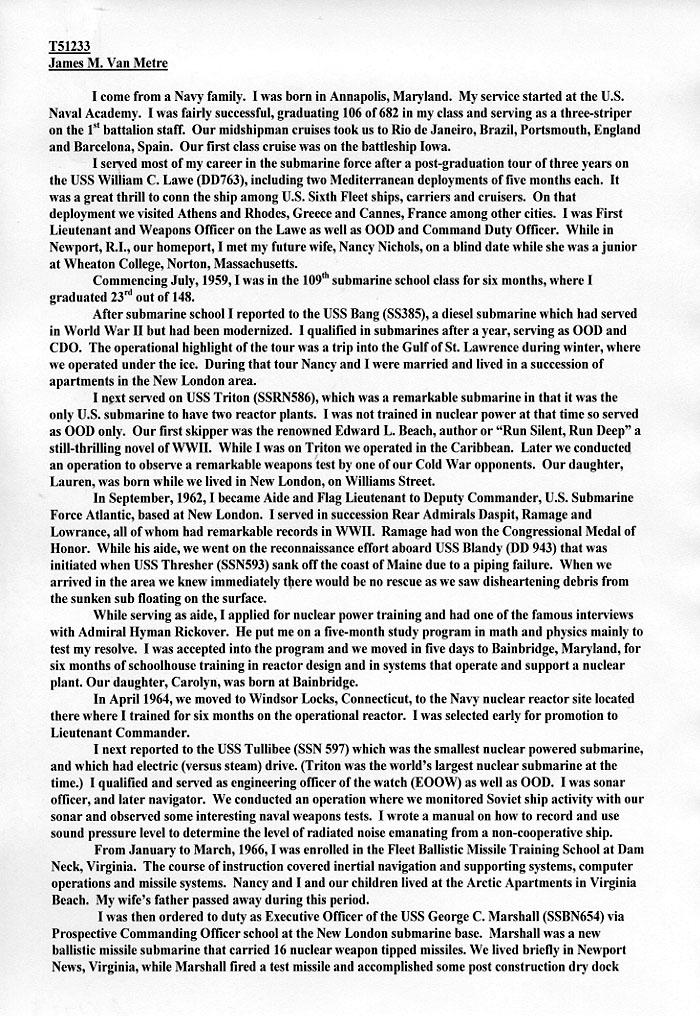 VANMETREJAMES The United States Navy Memorial