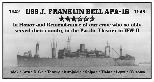 Previously located on Panel 12, USS J. Franklin Bell APA-16 